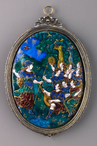 Minerva visiting the Muses on Mt. Helicon. Photograph by Suzanne de Court, via Wikimedia Commons